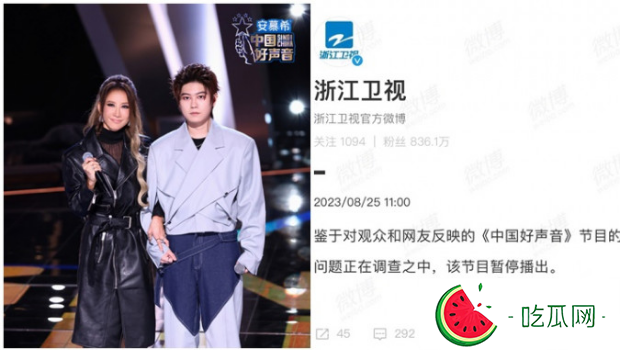 李玟逝世｜《中国好声音》宣布停播！浙江卫视发声明：正受查