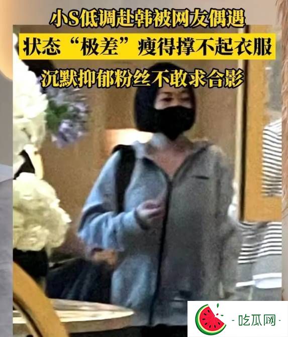 网友韩国偶遇小S办入住 透露其状态不佳身形消瘦