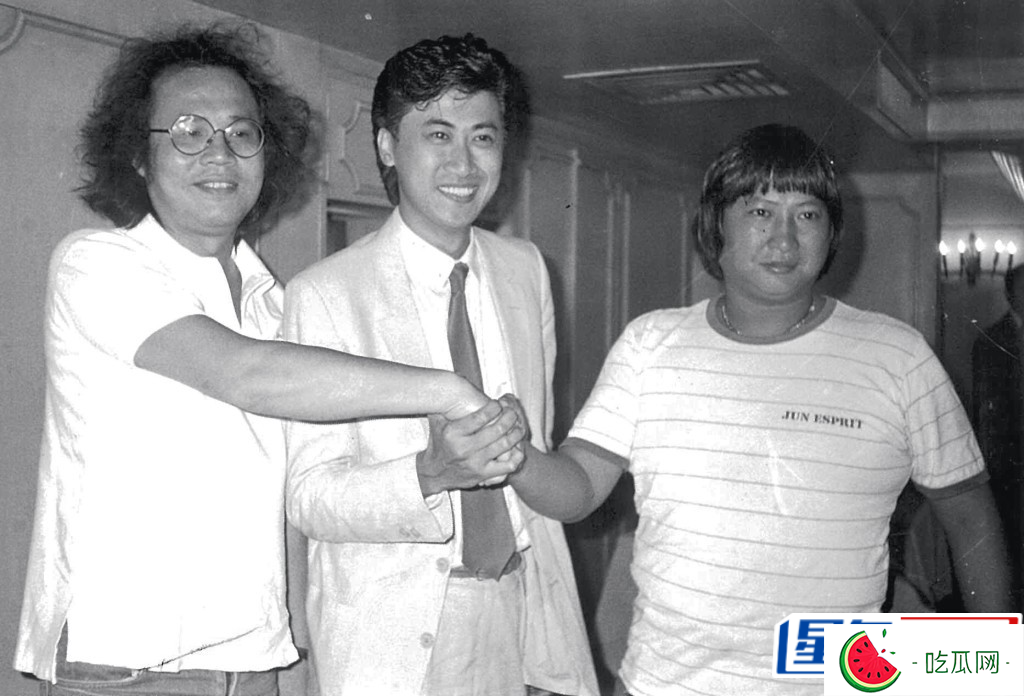 （左起）岑建勋、麦当雄、洪金宝1984年合作炮制经典电影《省港旗兵》