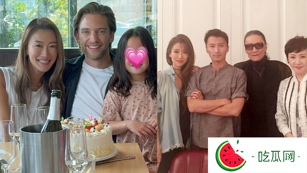 谢婷婷最近晒出新男友（左图中）。
