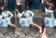 长沙解放西路旗袍女发疯 搔首弄姿 老哥摸胸拍裙底 不愧是最抽象的夜店一条街！