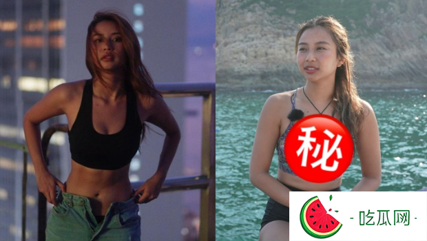 何泳芍三点式晒34D好身材，落水兴奋大赞香港不输外国